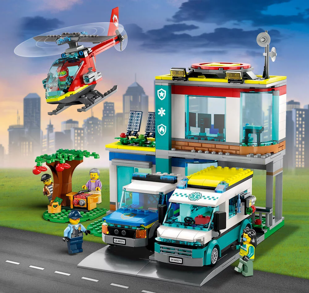 LEGO®CITY 60371- LE QG DES VEHICULES D’URGENCE