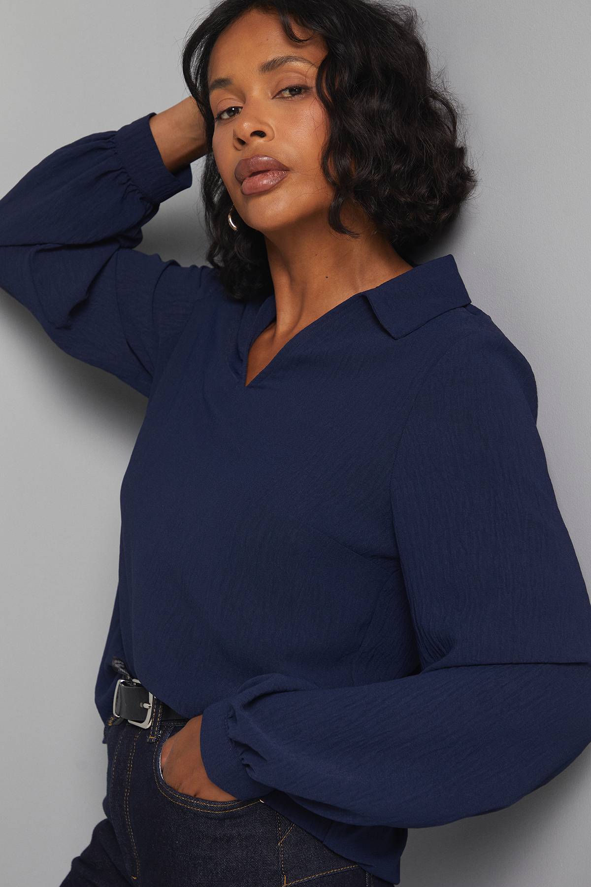Wallis Blouse Tissée à Col