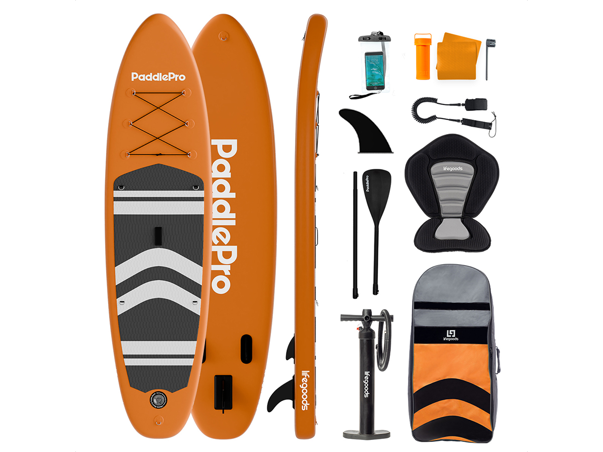LifeGoods PaddlePro SUP Board met Zitje - Orange