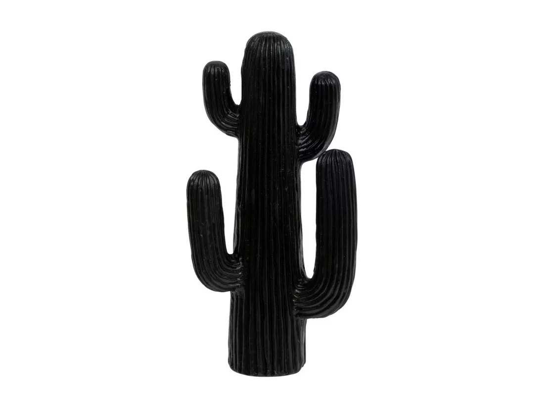 Objet déco Cactus Noir en magnésie H 38 cm