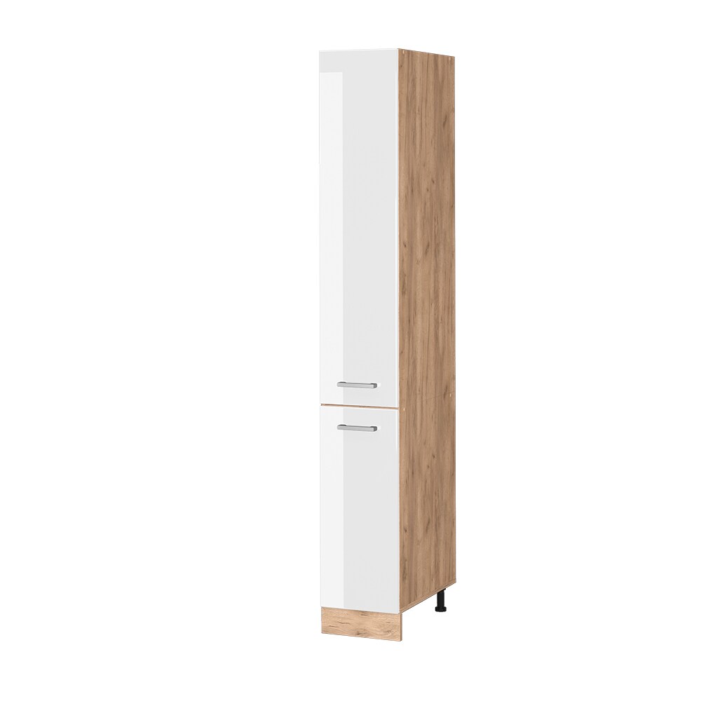 Vicco Apothekerhochschrank Küchenschrank Küchenzeile R-Line 30 cm Eiche Weiß