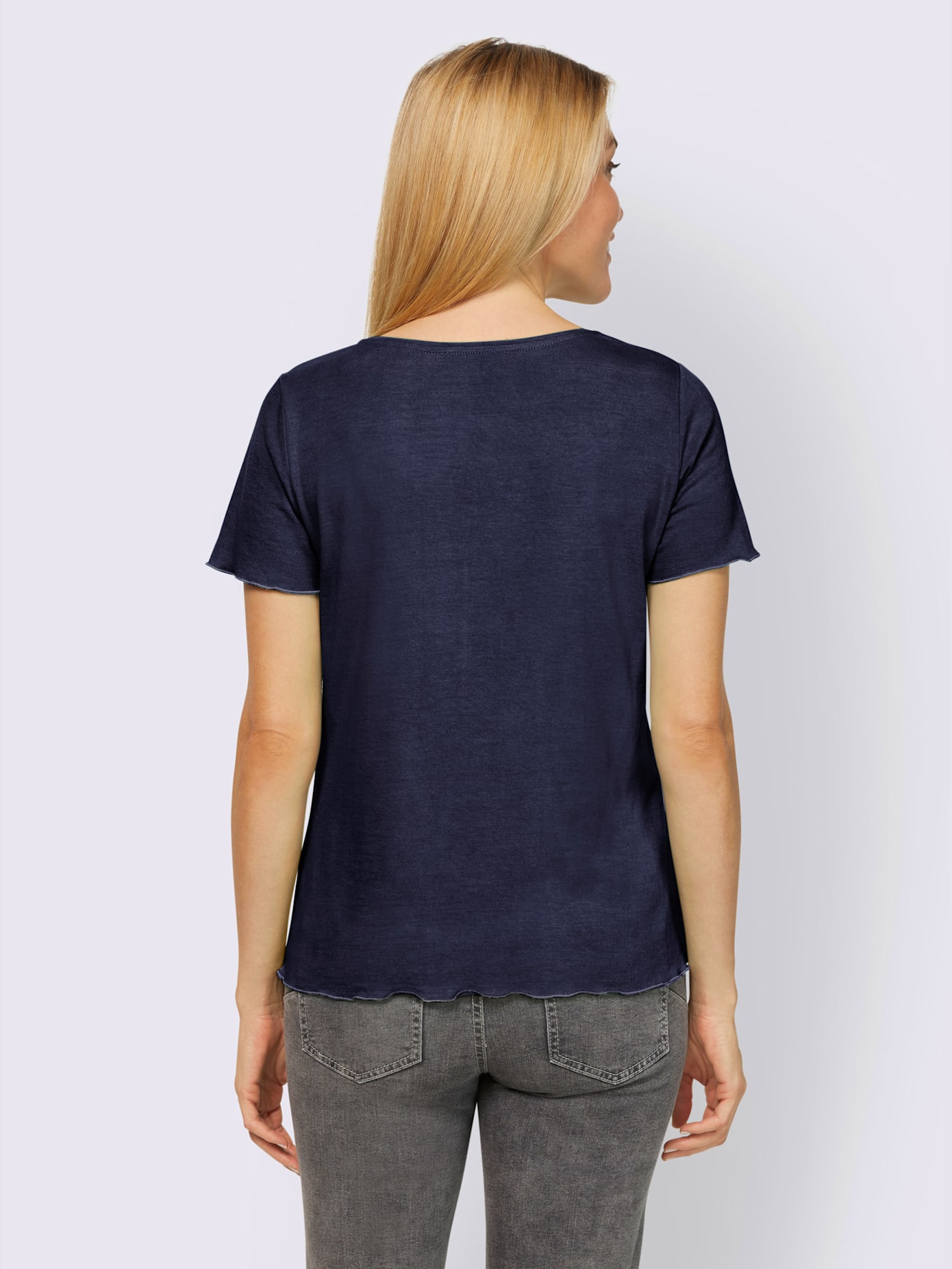 T-shirt pull tendance en mélange de cotons doux