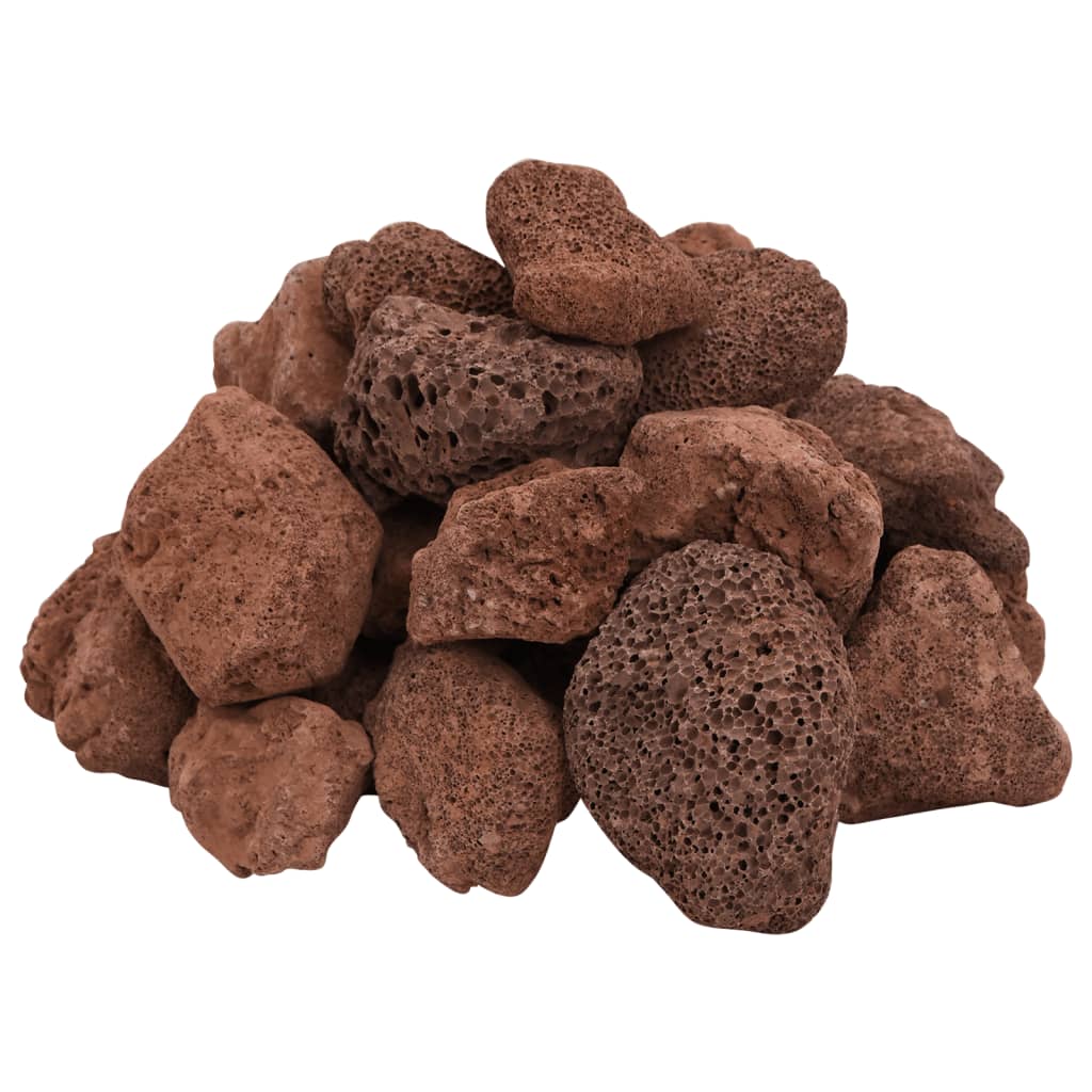 Roches volcaniques 25 kg rouge 5-8 cm