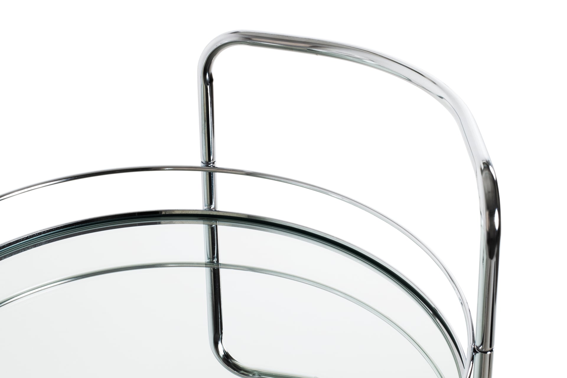 Servierwagen 48 x 80 cm Spiegelglas/chromfarbig