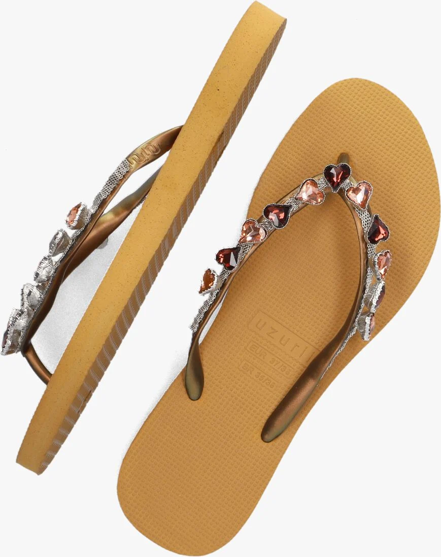 UZURII gele uzurii teenslippers heart bronze