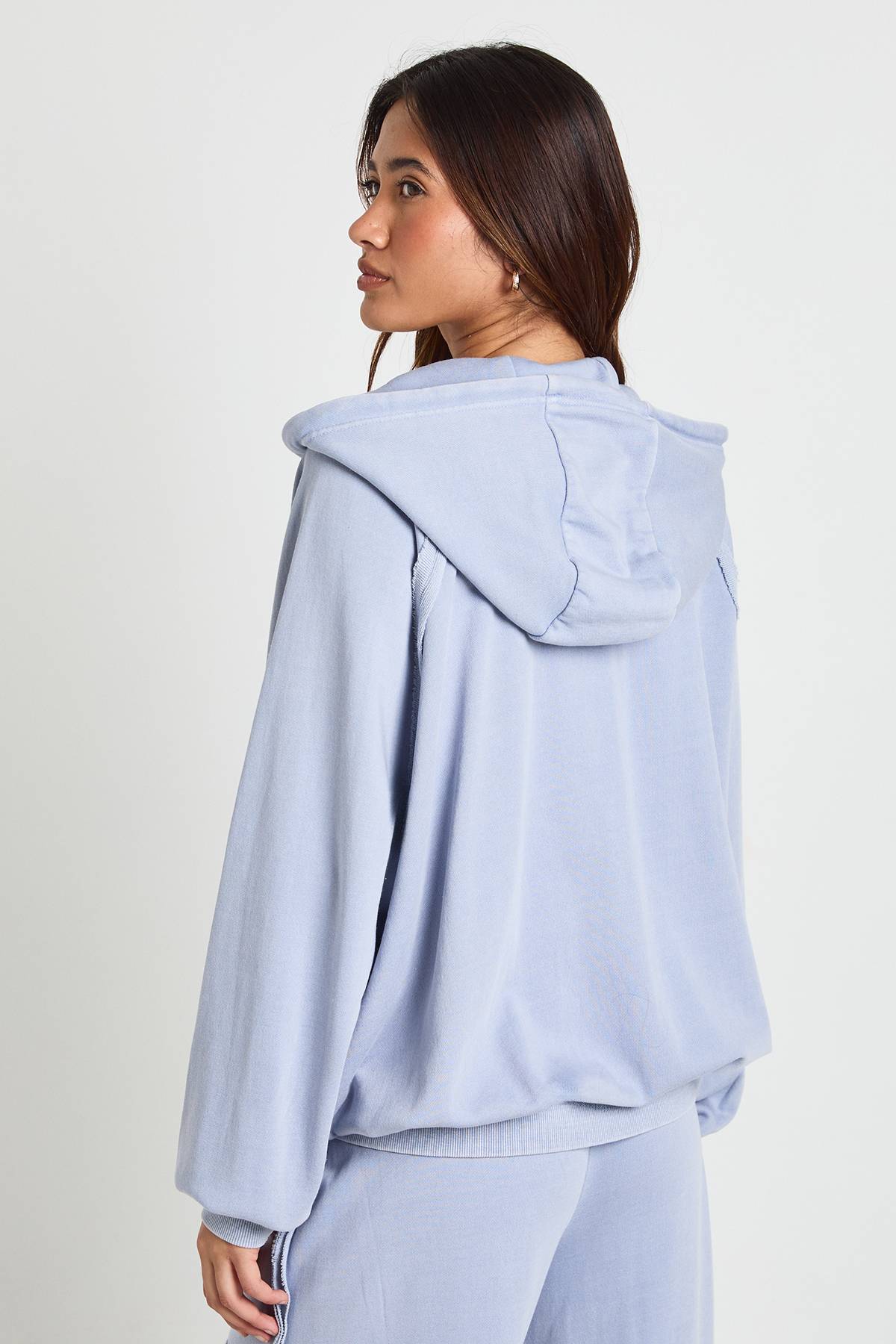 boohoo Sweat À Casynthétiqueche Oversize Délavé Effet Usé Avec Fermeture Éclair Intégrale