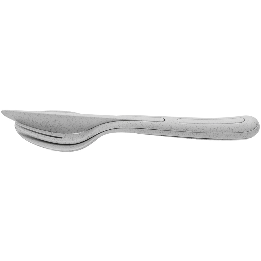 Koziol Besteck-Set Klikk 3er Set grau