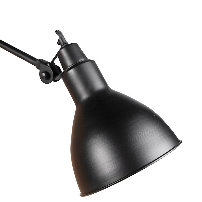 Industriële wandlamp zwart verstelbaar - Wye