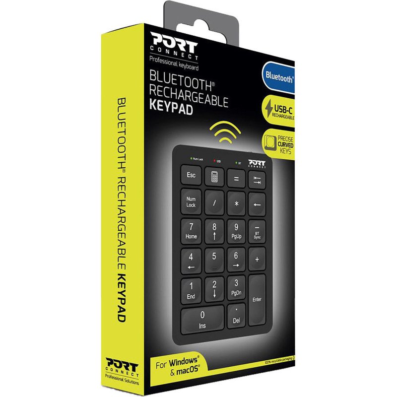 Pavé numérique sans fil PORT rechargeable