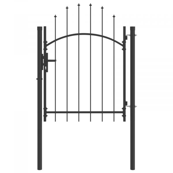 vidaXL Portão de Jardim Cinzeto 150 x 100 cm 100 x 150 cm Aço - 447848551