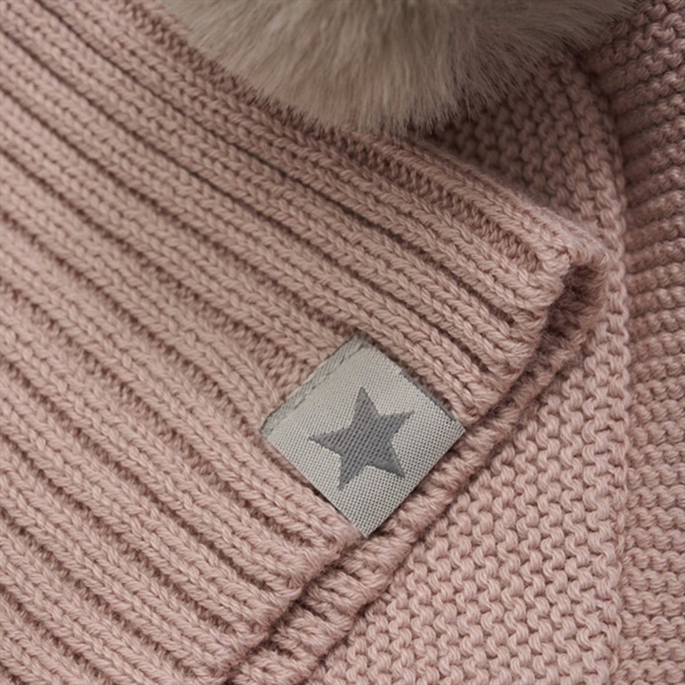 Køb Huttelihut Elefanthue Strik m. Pompoms Mahogany Rose