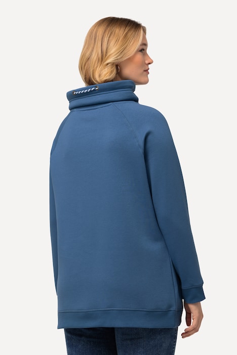 Sweatshirt, weiter Stehkragen, Taschen, Raglan-Langarm