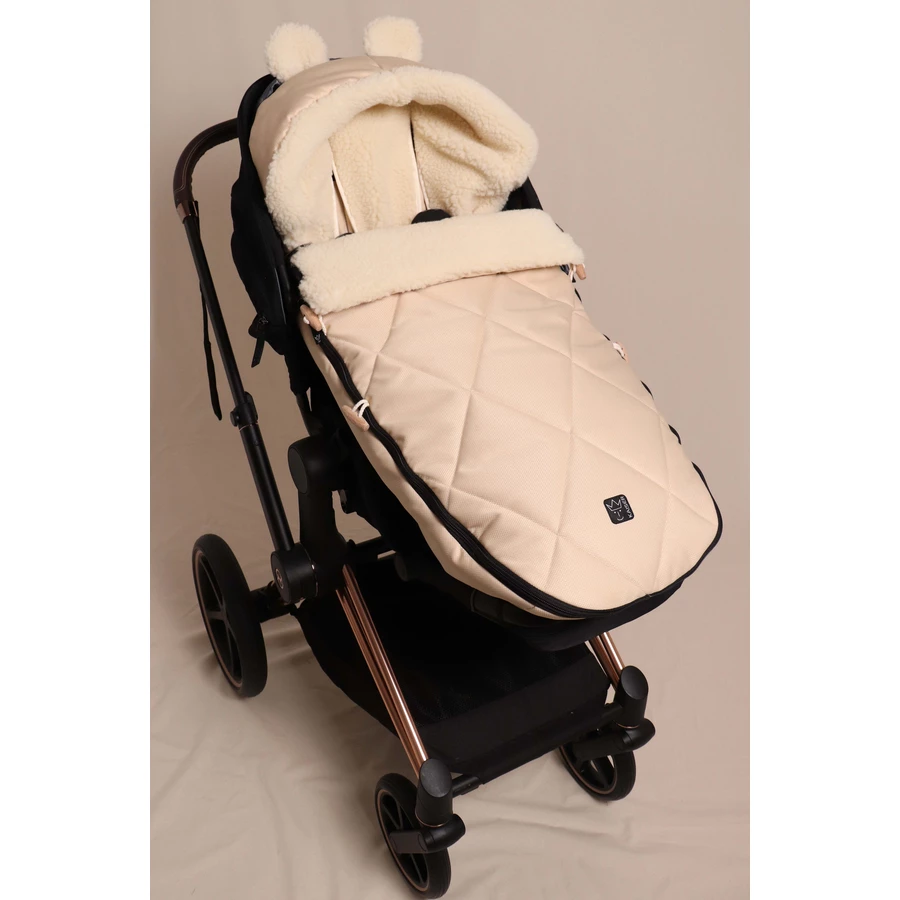 Kaiser Winterfußsack XL EARS WOOL marzipan