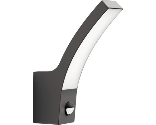 LED Sensor Buiten Wandlamp IP44 12W 1100 lm 2700K Splay antraciet
