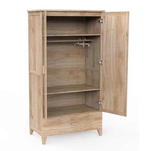 Armoire 2 portes NAÏA BOIS Naturel - THEO
