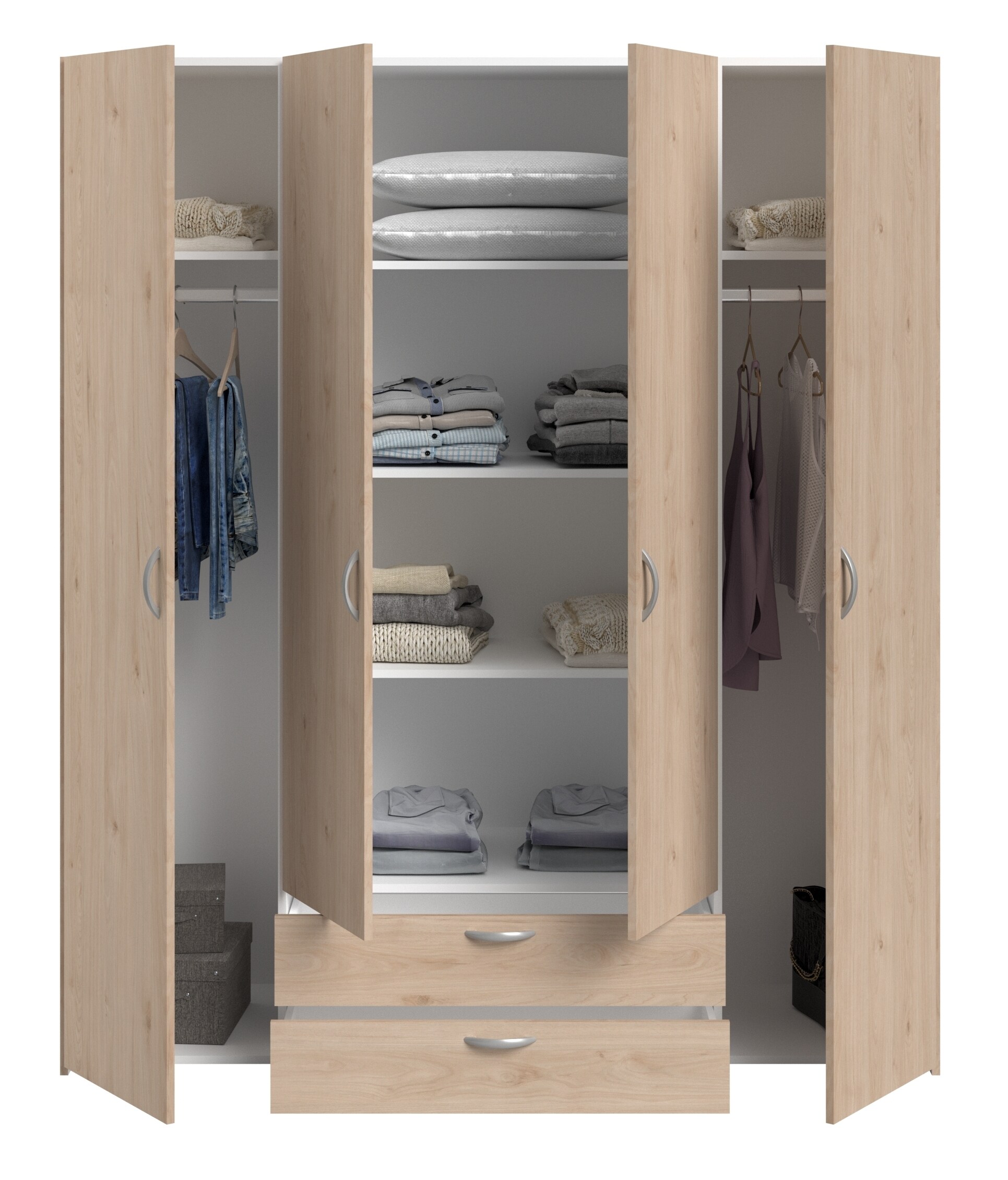 Parisot Kleiderschrank 4-türig 