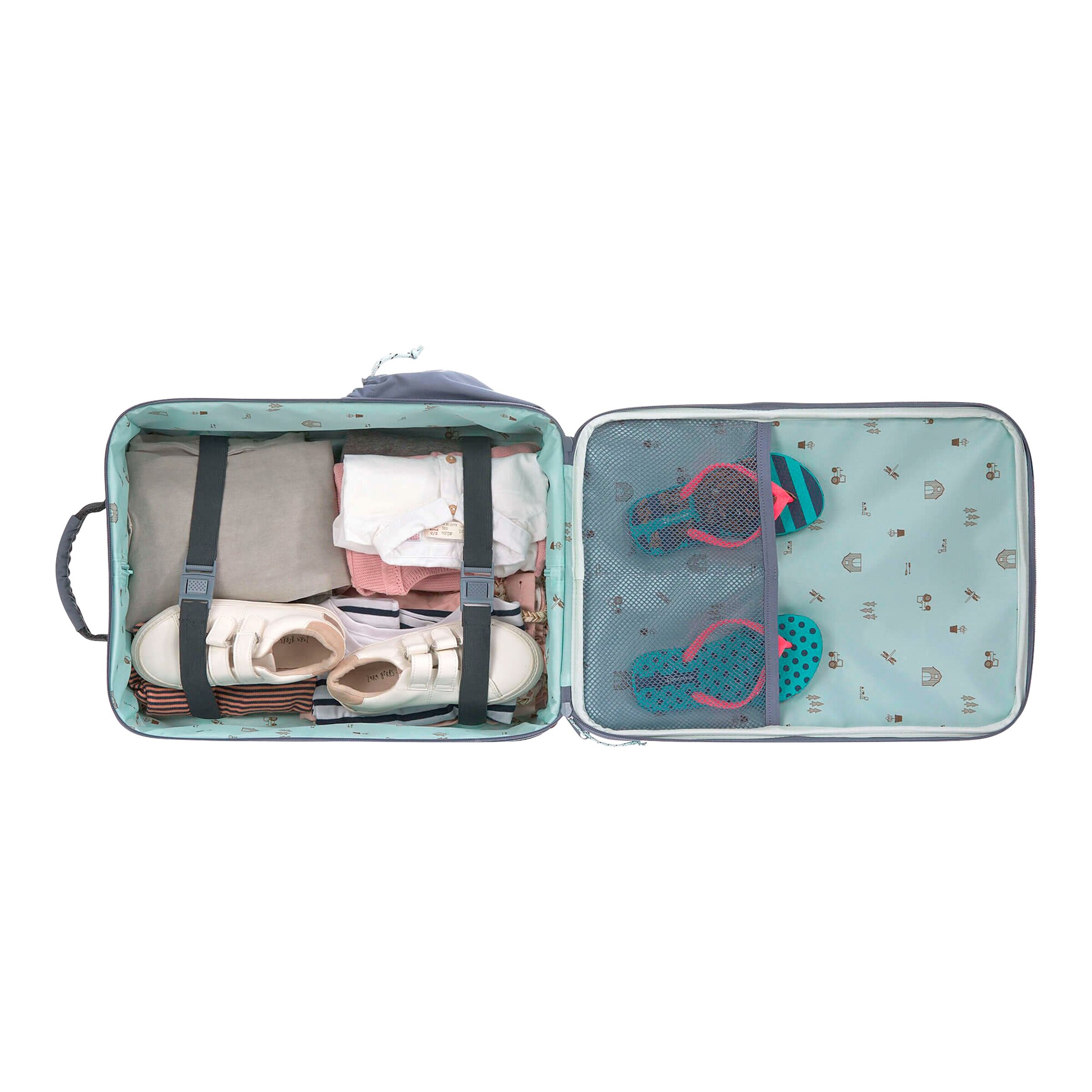 Lässig Kindertrolley Adventure Traktor - blue denim