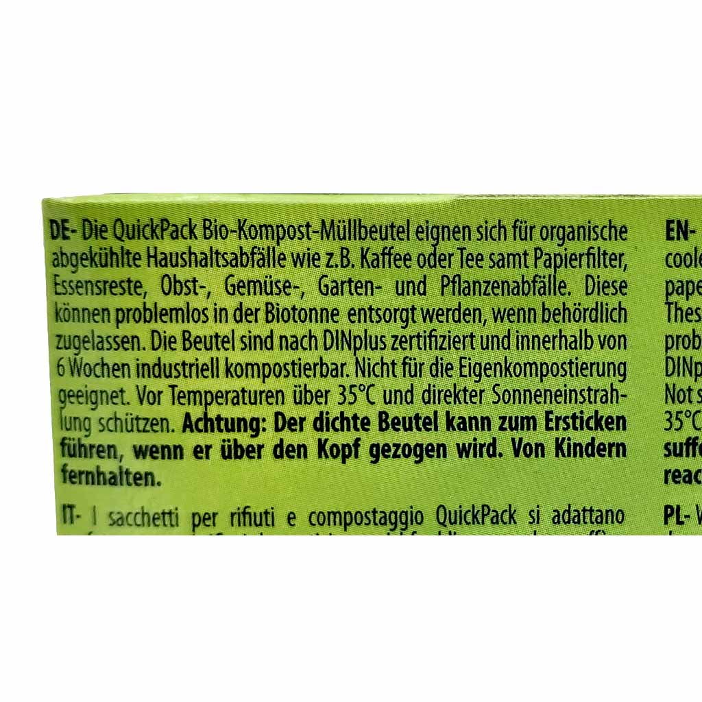 Quickpack Bio-Müllbeutel 10 Liter 5er Pack