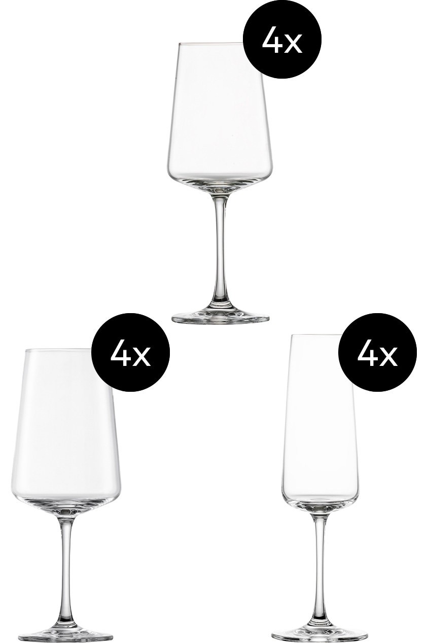 SCHOTT ZWIESEL Gläser-Set MIOVINO 12-teilig Kristallglas