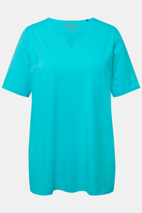 T-Shirt, A-Linie, Tunika-Ausschnitt, Halbarm