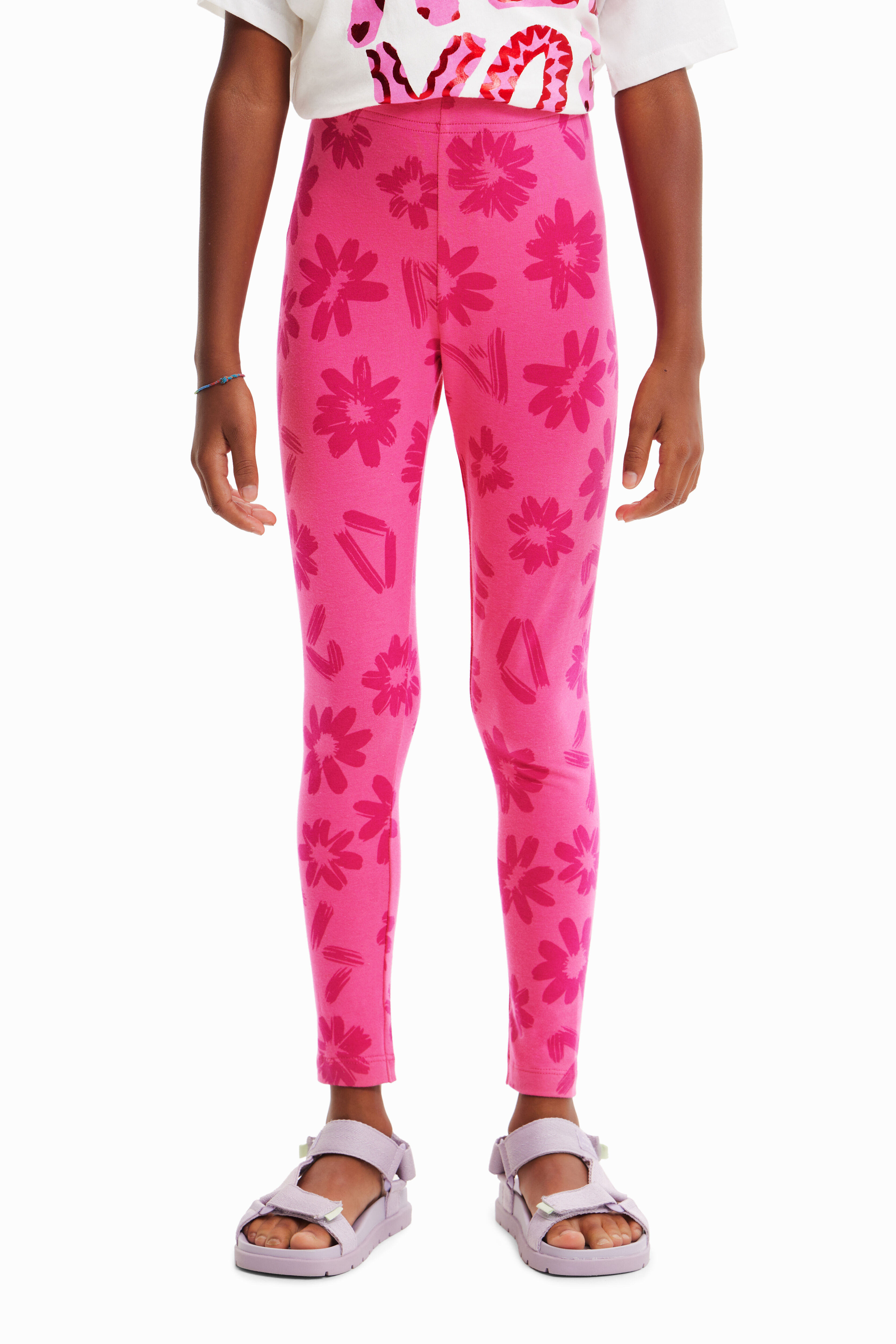 Legging long fleurs