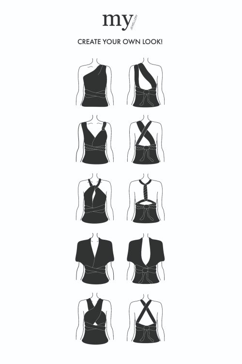 Blauwe multiway top met lurex