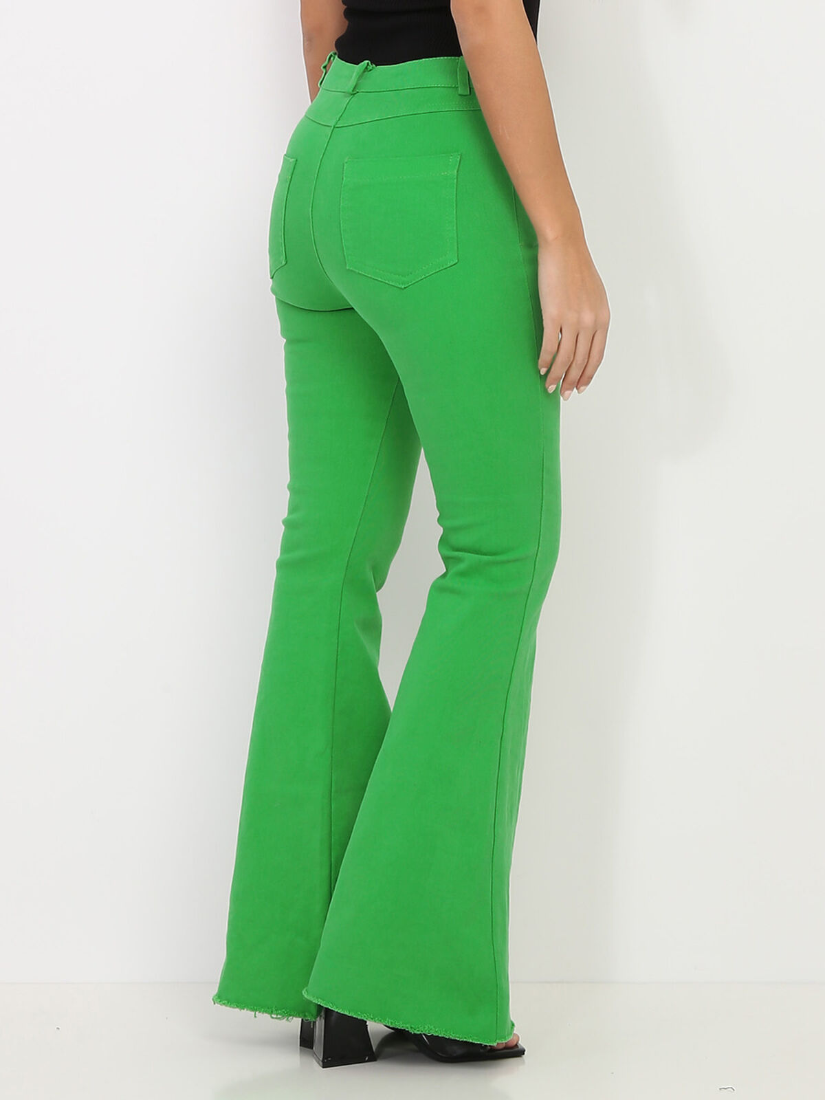 Jeans flare stretch- Vert