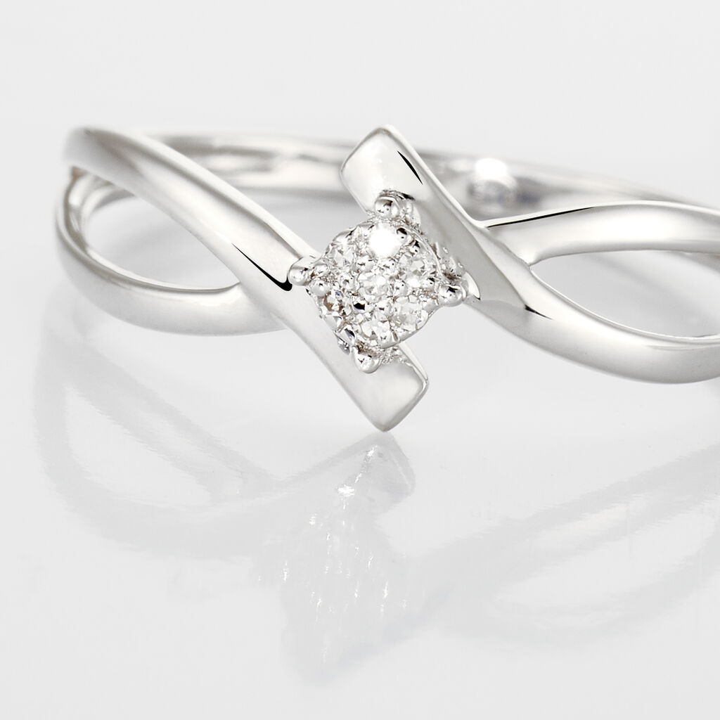 Bague Jone Or Blanc Diamant