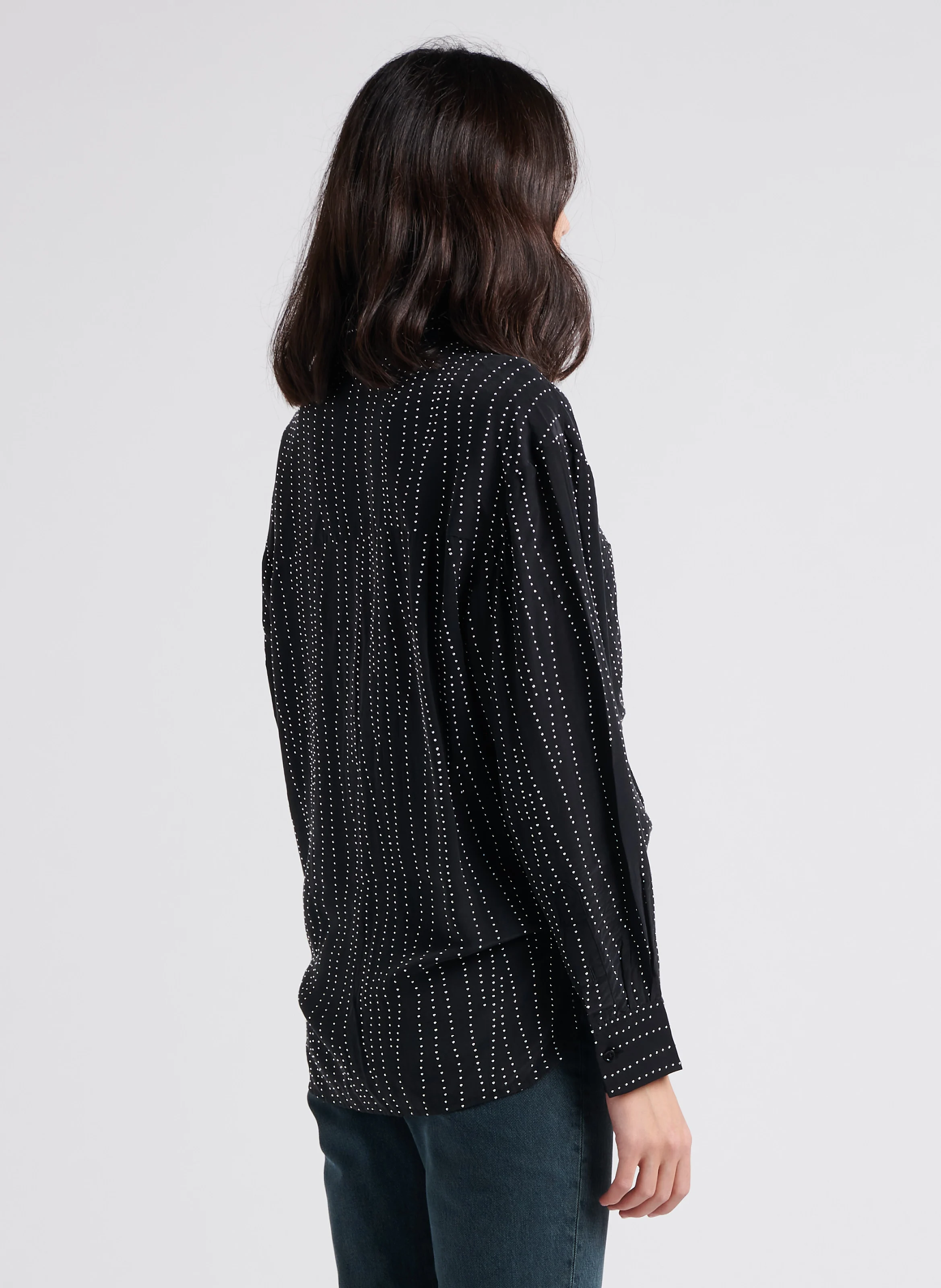 ZEFIRO - Chemise fluide à studs all over | Noir