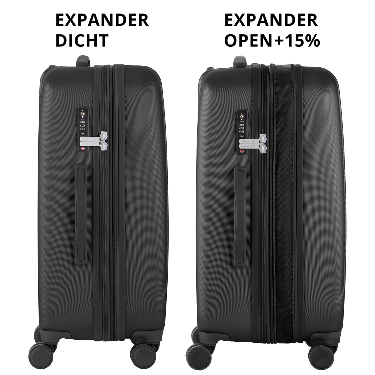 CarryOn Skyhopper 4 Wiel Trolley 68 Expandable black