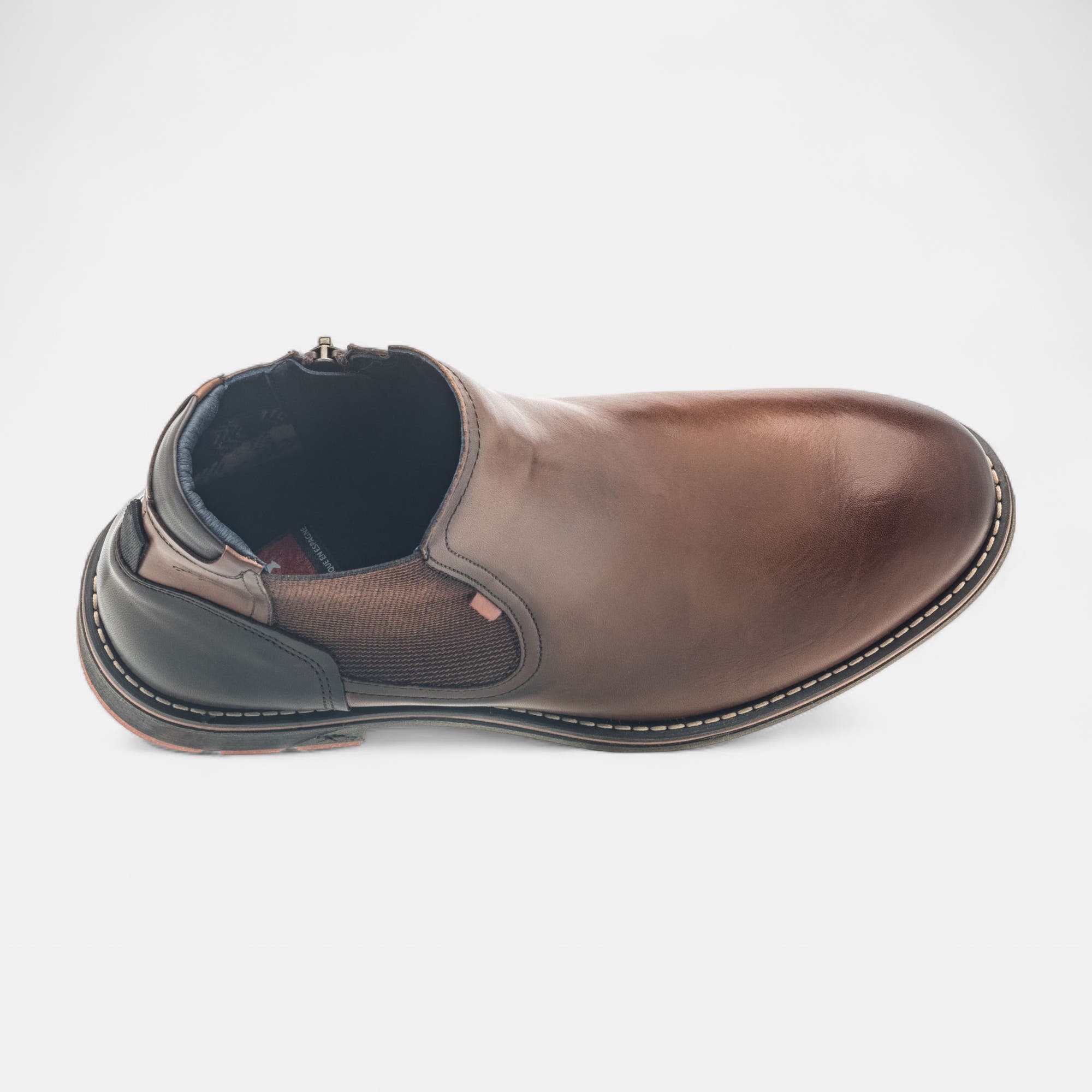 Boots chelsea Homme en cuir cognac