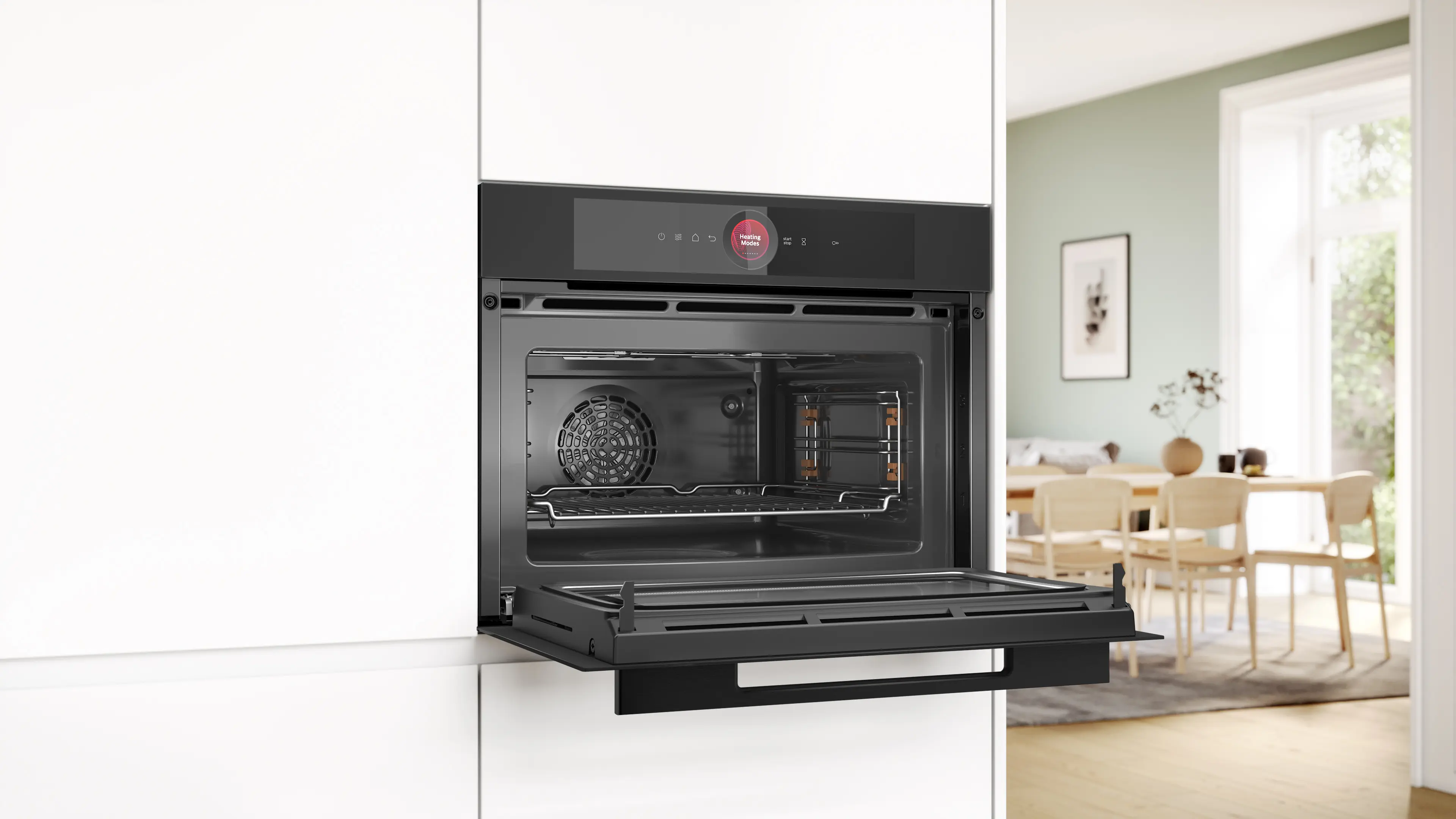 Serie 8 Compacte bakoven met magnetron 60 x 45 cm Mat zwart
