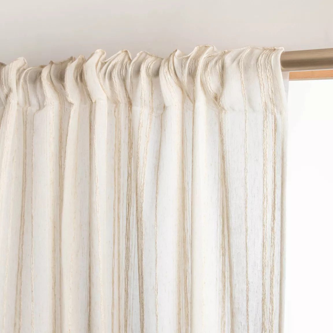Voilage galon fronceur (280 x 240 cm) Théo Beige