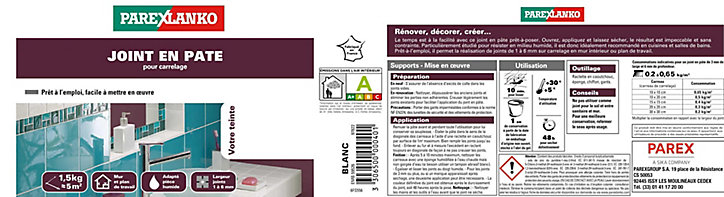 Joint en pâte Parexlanko 1,5 kg acier