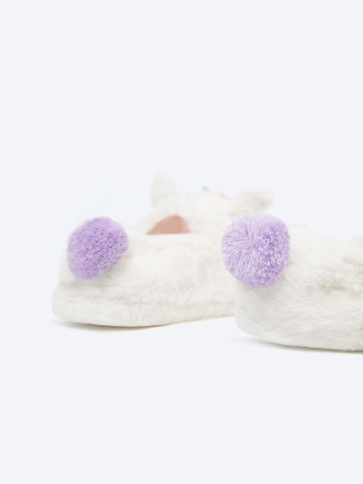 Pantufa de casa em formato de ovelha - Branca