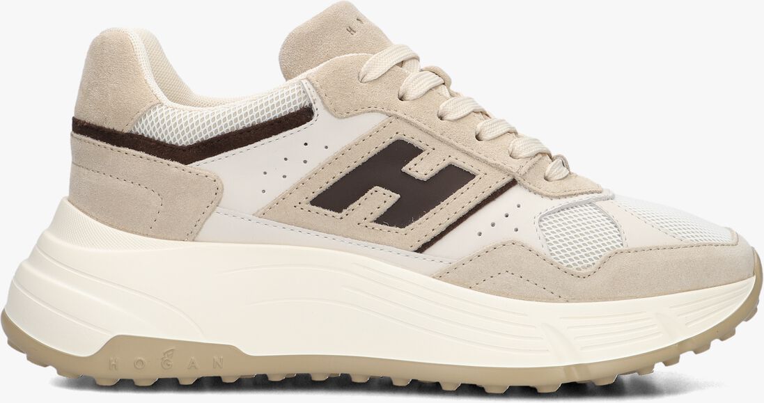 beige hogan lage sneakers h669 allacciato h