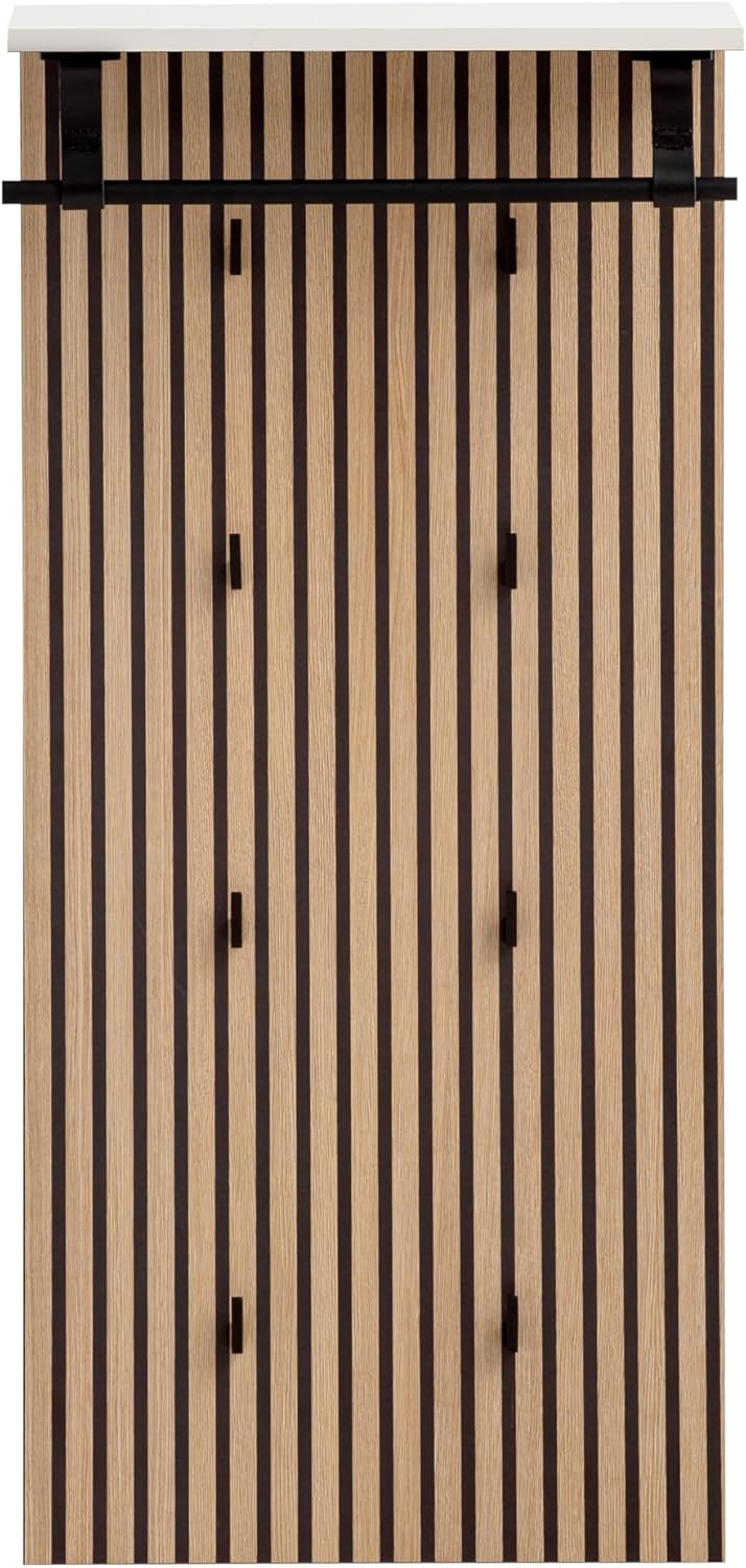 Schildmeyer Loft Hakenpaneel 157121, Mattweiß/Akustikpaneel Optik, 50 x 20,9 x 110,6 cm