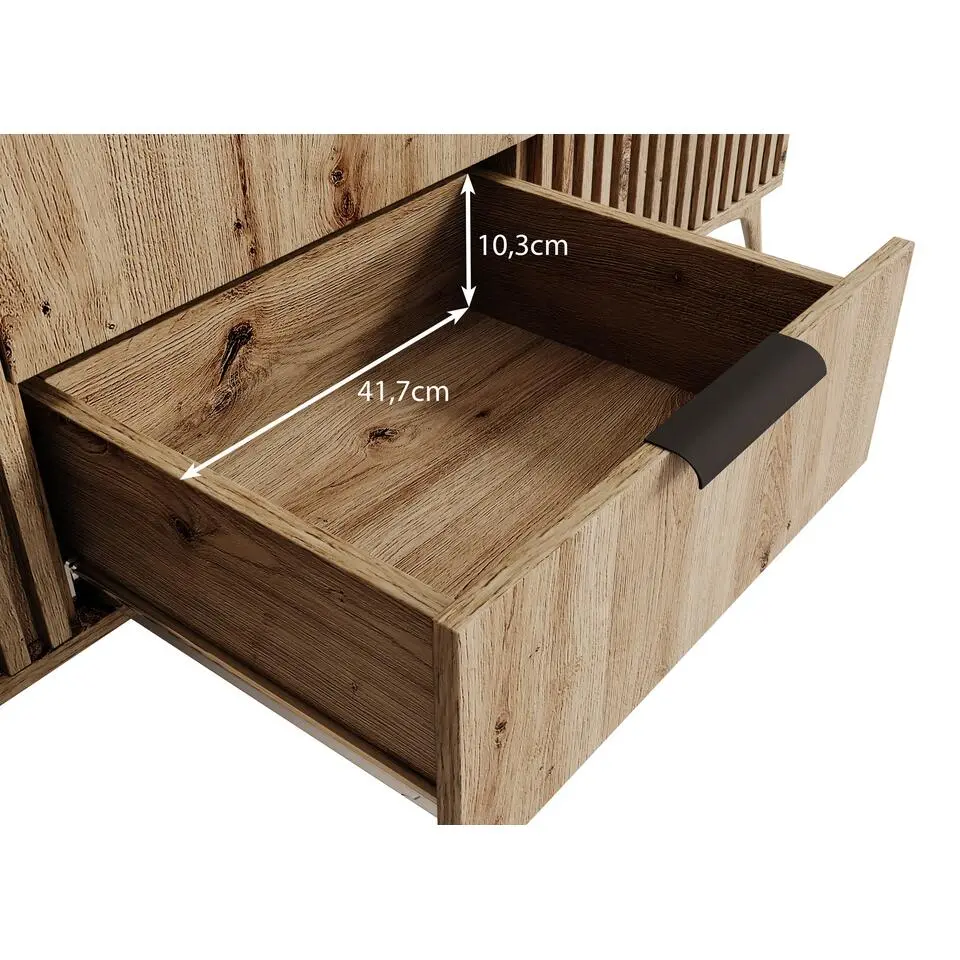 Meubella - Dressoir Evy - Eiken - 150 cm