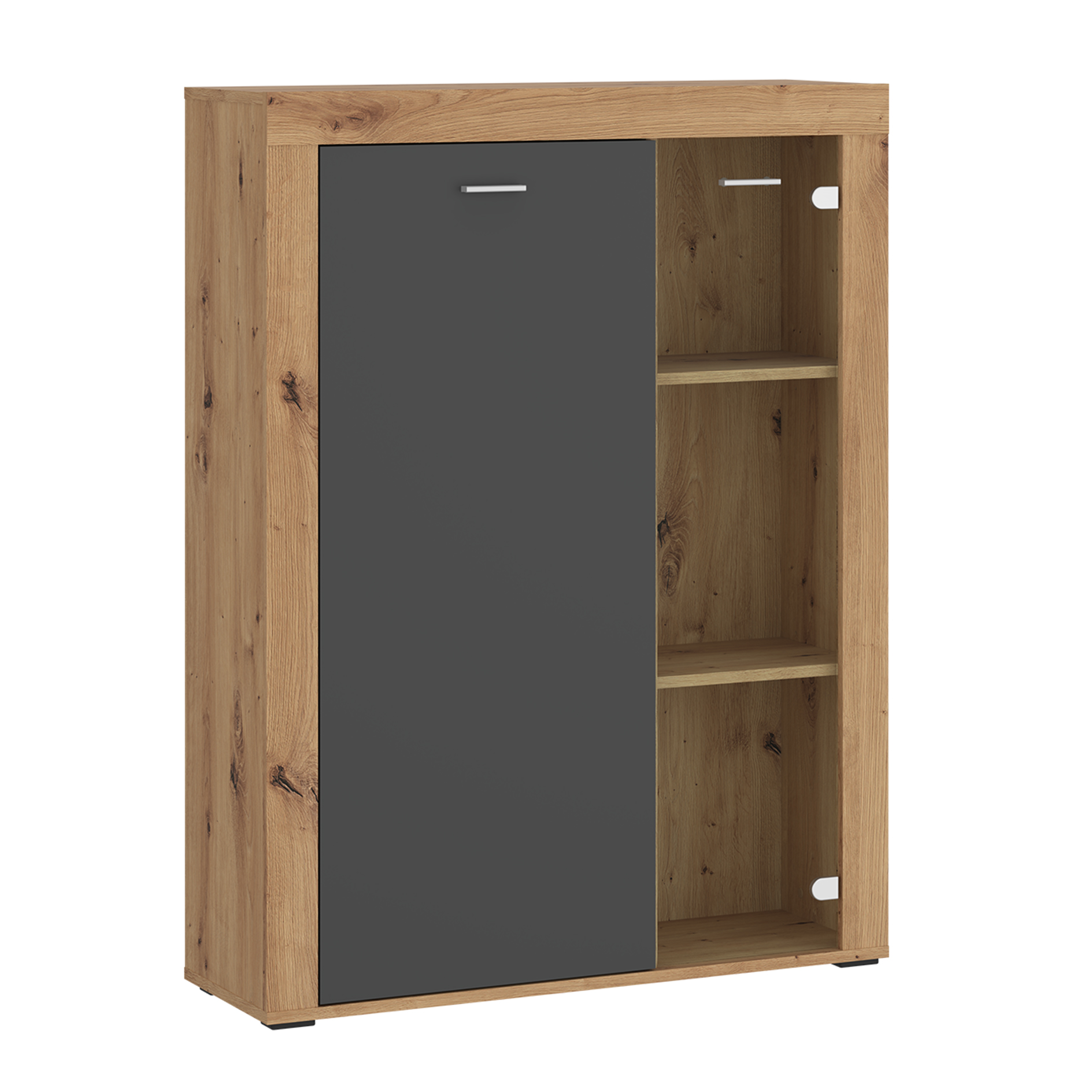 Kommode - Artisan Eiche-anthrazit - 90 cm breit