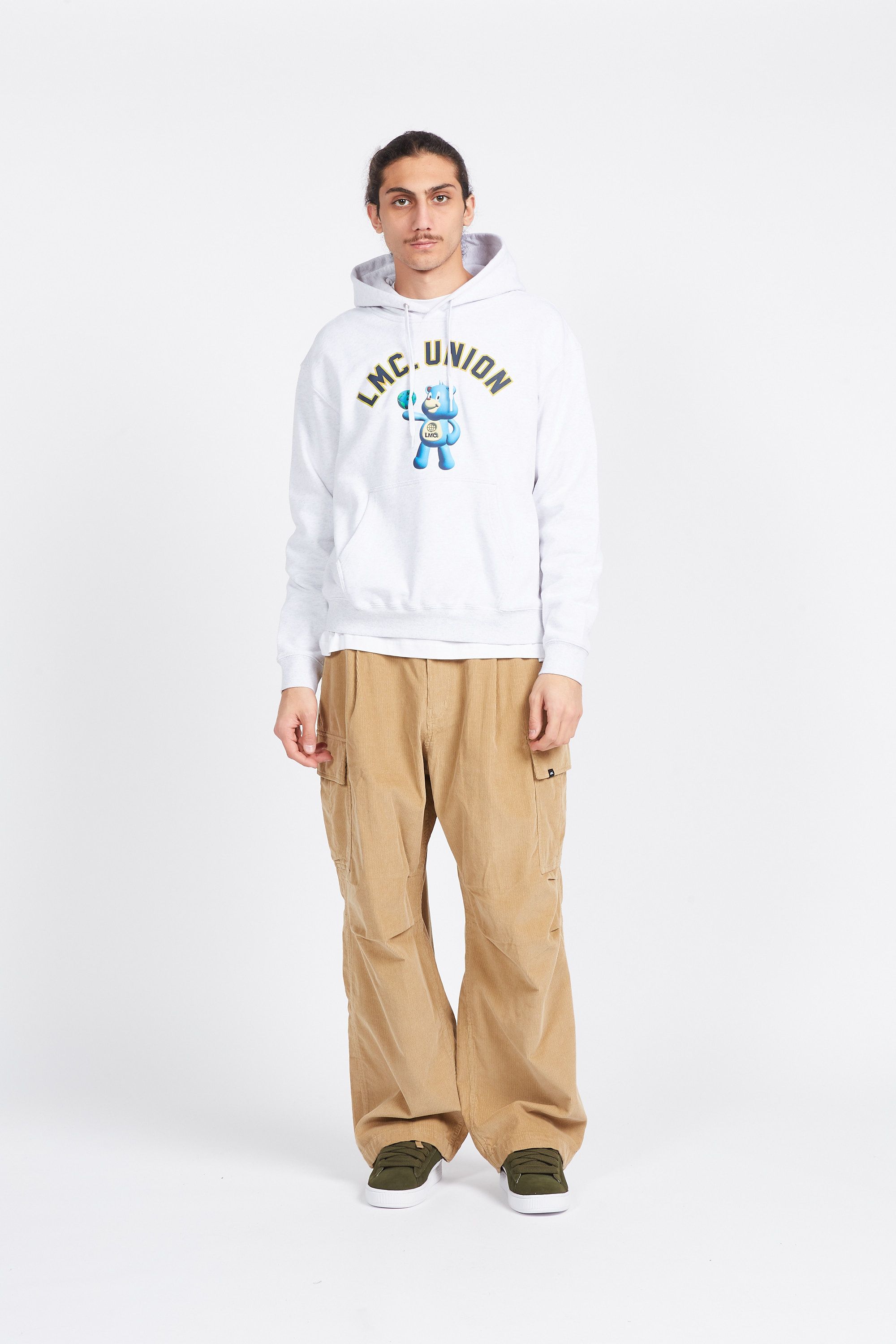 LOST MANAGEMENT CITIES Hoodie UNION BEAR HOODIE Gris