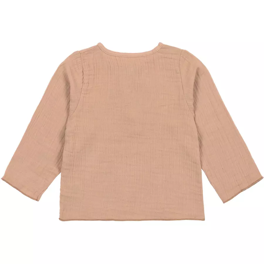 LÄSSIG Musselin Langarmshirt maple