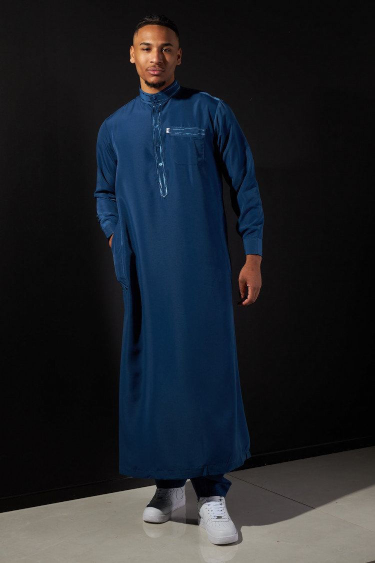 Ensemble 2 pièces qamis + pantalon bleu foncé