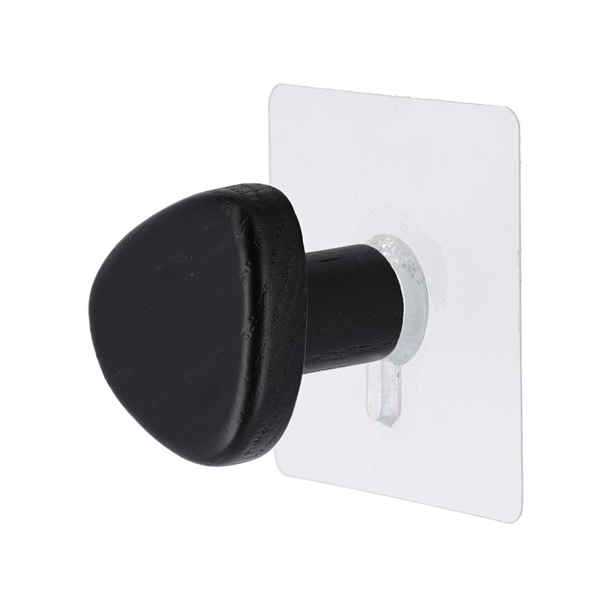 PATERE BOIS FORME GALET PETIT MODELE NOIR