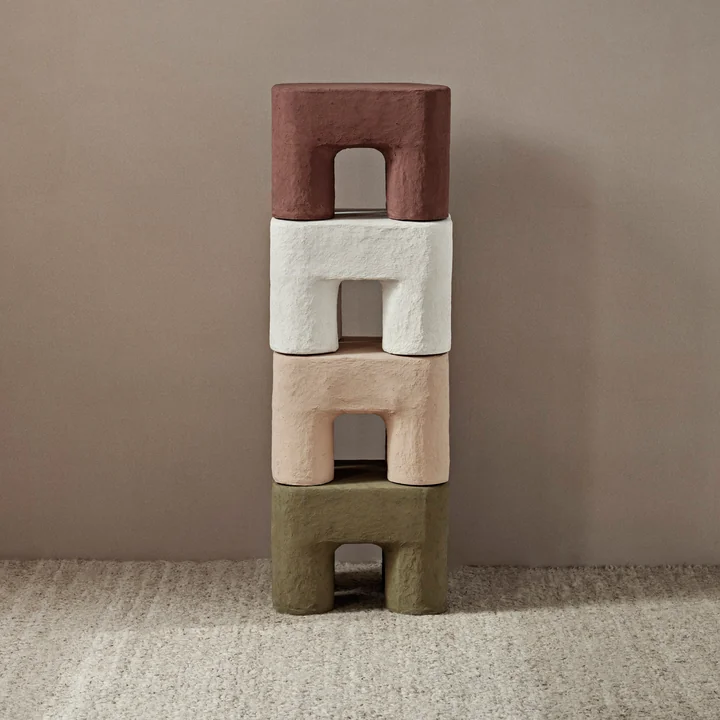 Ferm Living - Podo Hocker, khaki