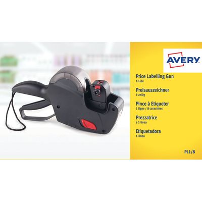 Avery - Pince à étiqueter 1 ligne - fournie avec un rouleau encreur et 1500 étiquettes
