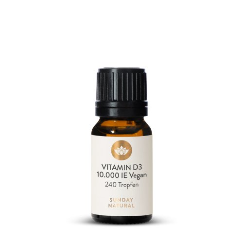 Sunday Natural Products  Vitamin D3 Tropfen 10.000IE HOCHDOSIERT & VEGAN