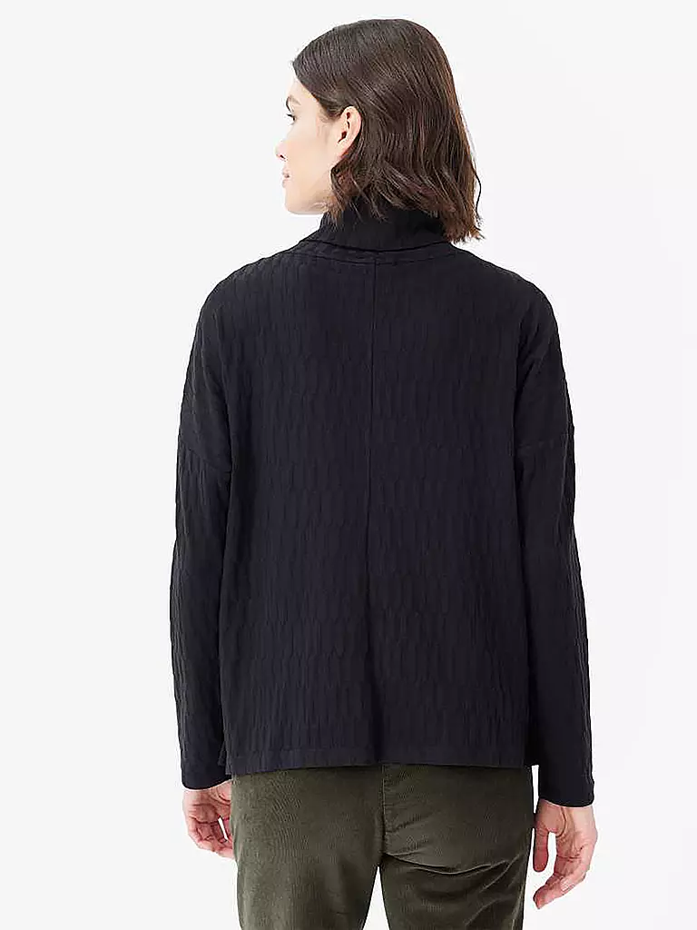 BRAX Rollkragenshirt schwarz