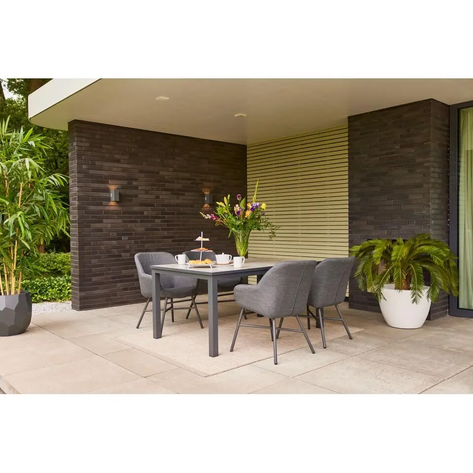 Hartman Comino dining tuintafel 163x105 cm. - Keramiek/Grijs