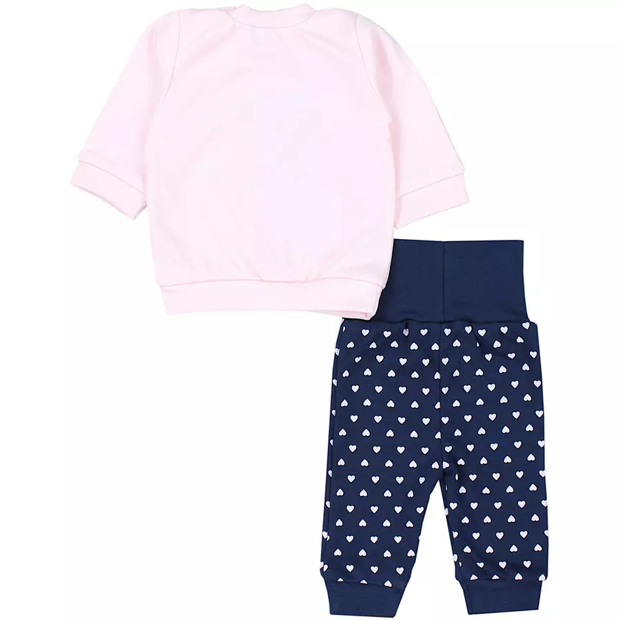 TupTam Baby Mädchen Langarmshirt Babyhose Outfit 2teilig rosablau
