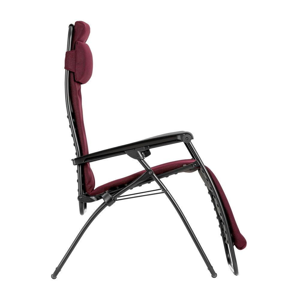 Gepolsterte Zero-Gravity-Relaxliege RSX Clip AirComfort® Rot Bordeaux